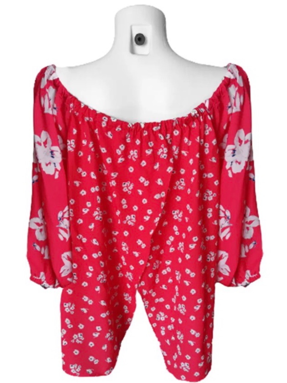Off-Shoulder Floral Chiffon Top